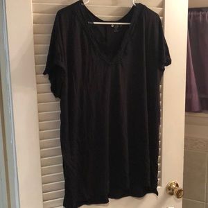 Black short sleeve cotton shirt brand new